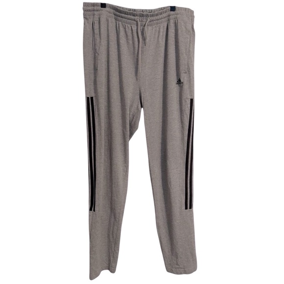 Adidas‎ Beyond the Streets Tapered Pants Mens Sz XL Grey 3 Stripe Athletic Gym - Picture 1 of 5
